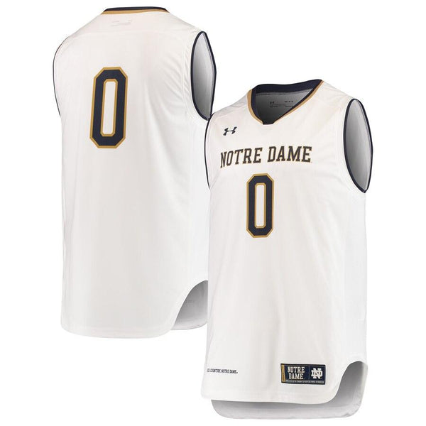 #0 Notre Dame Fighting Irish Under Armour Replica Basketball Jerseys - White 2019