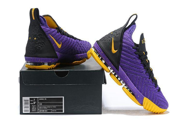Nike Lebron XVI 16 EP Purle Yellow Black Men Shoes Sale Size US7,8,8.5,9,10,11,12