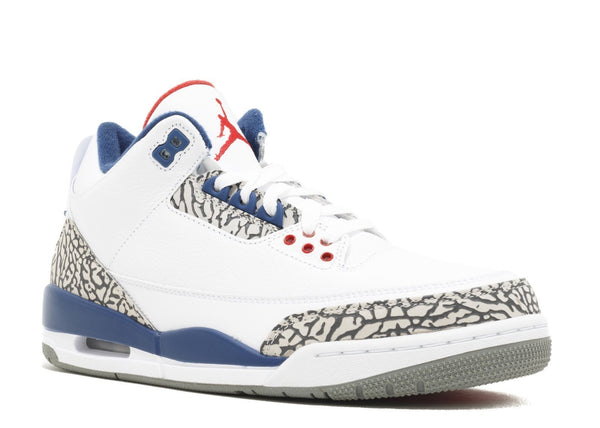 Nike Air Jordan 3 Retro True Blue 2016 Release White Men Shoes Sale Size US 7, 8, 8.5, 9, 10, 11, 12, 13