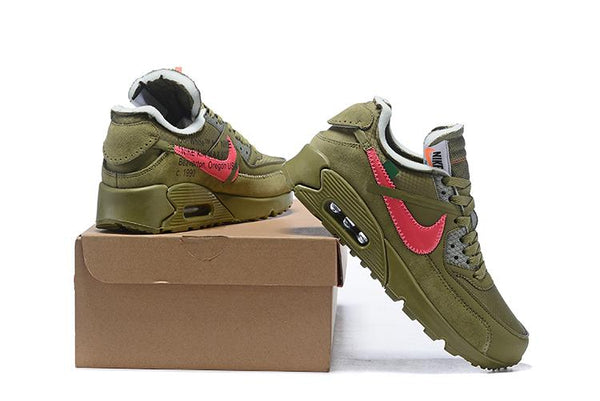 OFF-WHITE x Nike Air Max 90 'Olive' Shoes Sneaker Sale Men Size US 7, 8, 8.5, 9, 10, 11