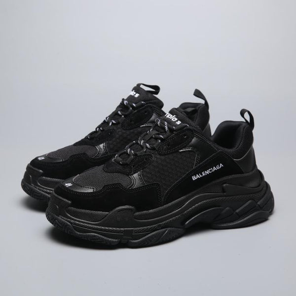Balenciaga Triple S Trainer 'All Black Distressed' Shoes Sneaker Sale Men Women Size 35-45