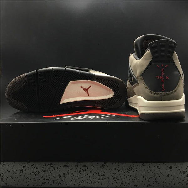 Nike Air Jordan 4 Retro Travis Scott Dark Mocha Sail Cool Grey Vred Men Shoes Sale Size US 7, 8, 8.5, 9, 10, 11, 12, 13