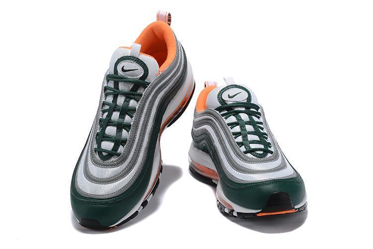 Nike Air Max 97 Green Grey Orange Shoes Sale Men Size US 7, 8, 8.5, 9, 10, 11