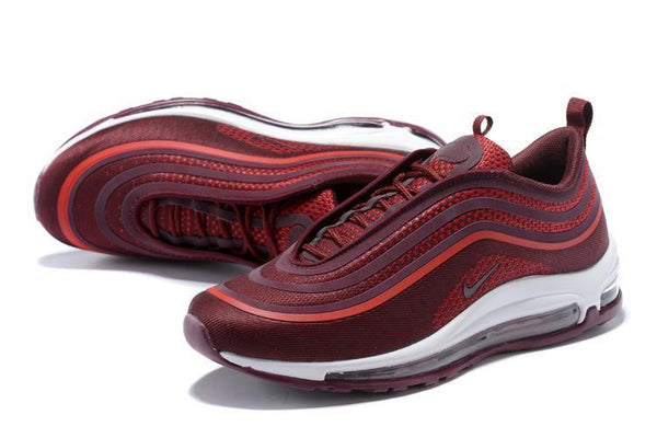 Nike Air Max 97 Ultra 17 Noble Red Wine Red White Men Shoes Sale Size US 7, 8, 8.5, 9, 10, 11