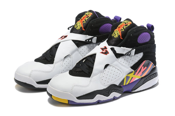Nike Air Jordan 8 Retro 'Three-Peat' White Purple Black Sneaker Shoes Sale Men Size 8-13