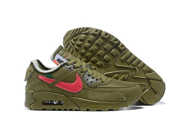 OFF-WHITE x Nike Air Max 90 'Olive' Shoes Sneaker Sale Men Size US 7, 8, 8.5, 9, 10, 11