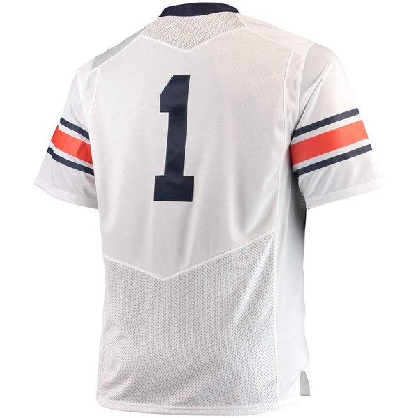 #1 Auburn Tigers Under Armour Premier Football Jersey – White 2019