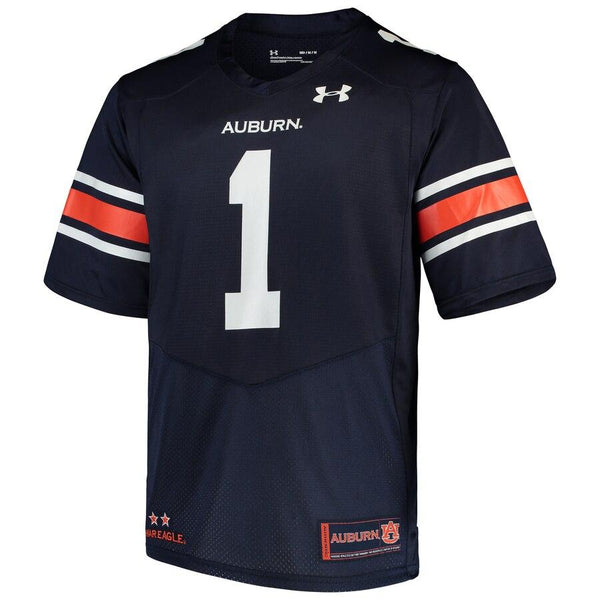 #1 Auburn Tigers Under Armour Team Replica Football Jersey – Navy 2019