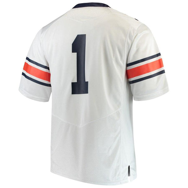 #1 Auburn Tigers Under Armour Team Replica Football Jersey – White 2019