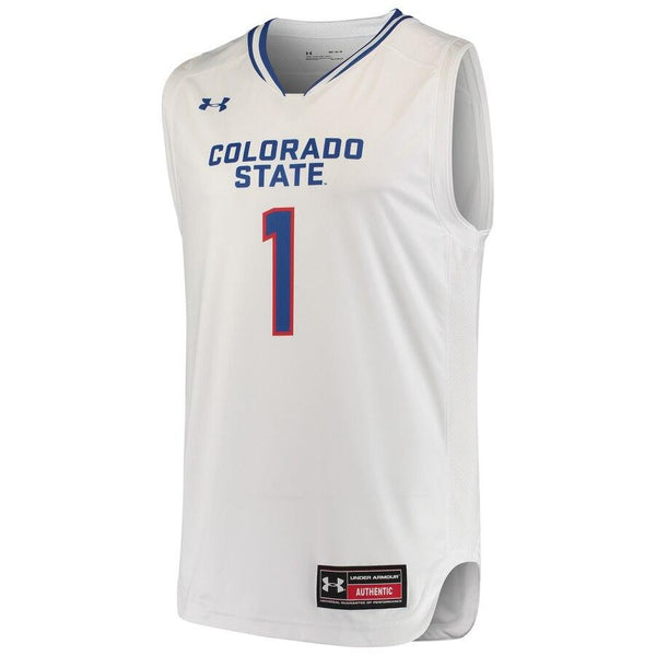 #1 Colorado State Rams Under Armour CSU Pride Basketball Replica Jersey – White 2019