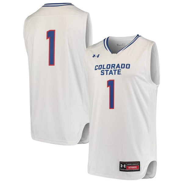 #1 Colorado State Rams Under Armour CSU Pride Basketball Replica Jersey – White 2019
