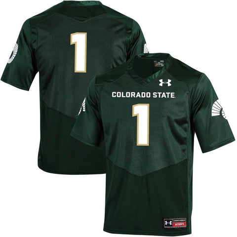 #1 Colorado State Rams Under Armour Replica Football Jersey - Green 2019
