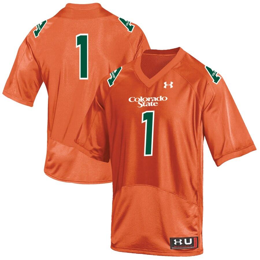 #1 Colorado State Rams Under Armour Throwback Replica Football Jersey - Orange 2019