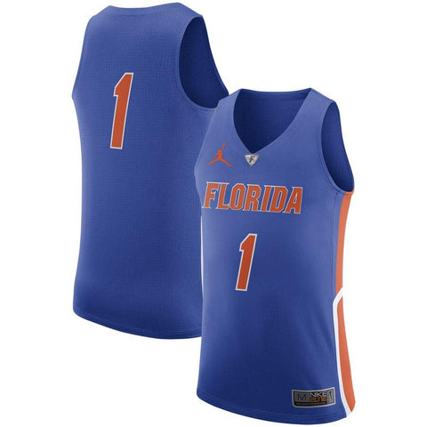 #1 Florida Gators Jordan Brand On-Court Basketball Jersey - Royal 2019