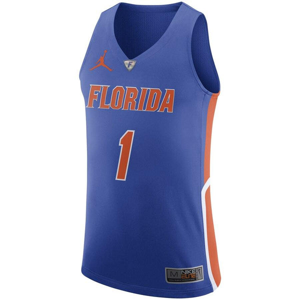 #1 Florida Gators Jordan Brand On-Court Basketball Jersey - Royal 2019
