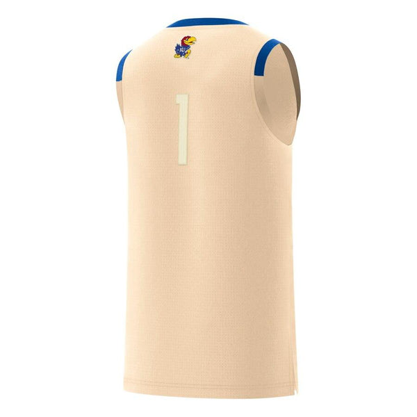 #1 Kansas Jayhawks  Harlem Renaissance Swingman Jersey – Cream 2019