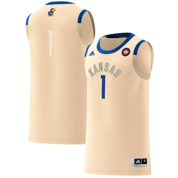 #1 Kansas Jayhawks  Harlem Renaissance Swingman Jersey – Cream 2019