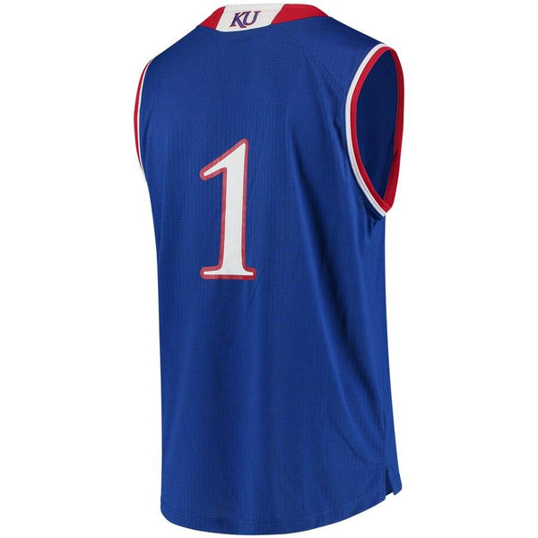#1 Kansas Jayhawks  Replica Basketball Jersey – Royal 2019