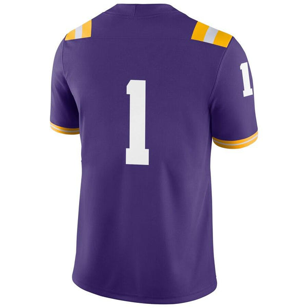 #1 LSU Tigers Football Game Jersey – Purple 2019