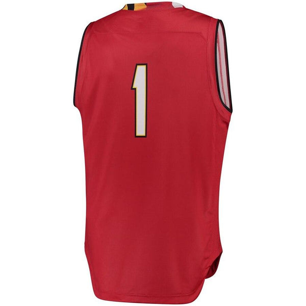 #1 Maryland Terrapins Under Armour Replica Performance Basketball Jersey – Red 2019