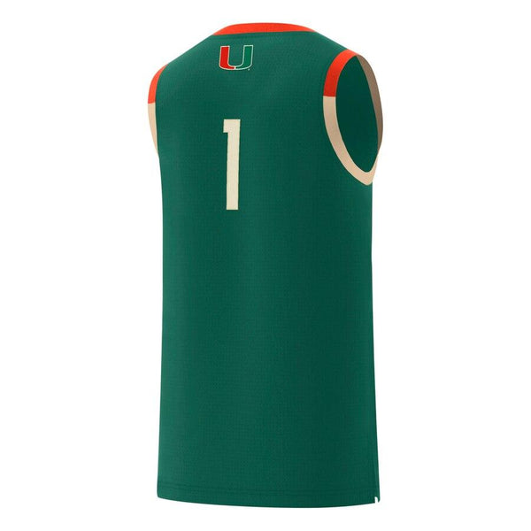 #1 Miami Hurricanes  Harlem Renaissance Swingman Jersey – Green 2019