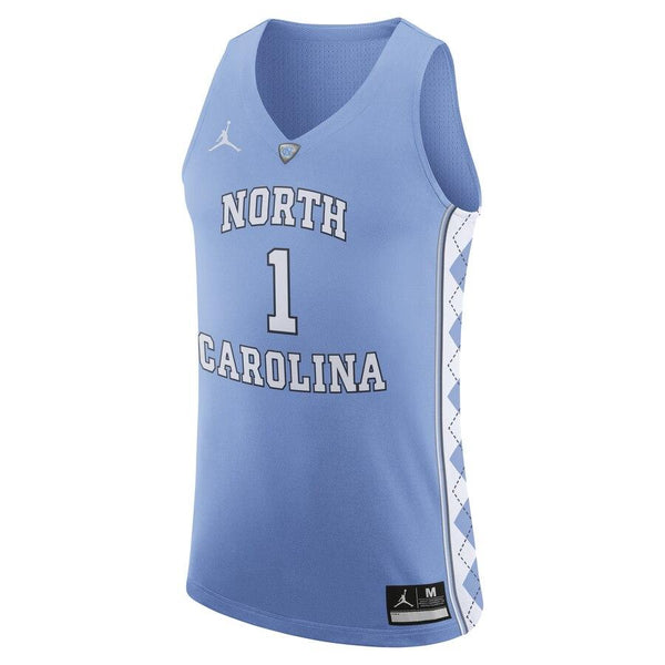 #1 North Carolina Tar Heels Jordan Brand Basketball Jersey - Carolina Blue 2019