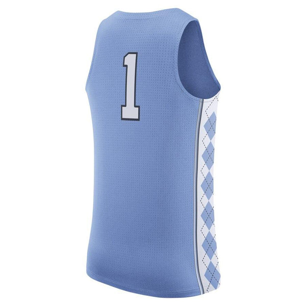 #1 North Carolina Tar Heels Jordan Brand Basketball Jersey - Carolina Blue 2019