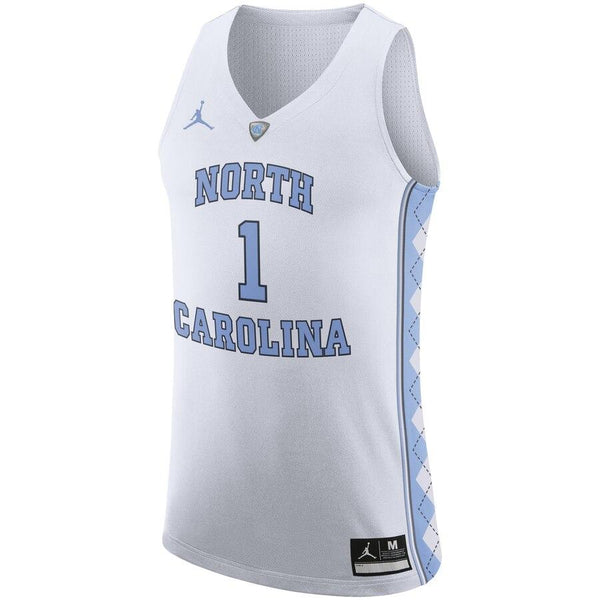 #1 North Carolina Tar Heels Jordan Brand On-Court Basketball Jersey - White 2019