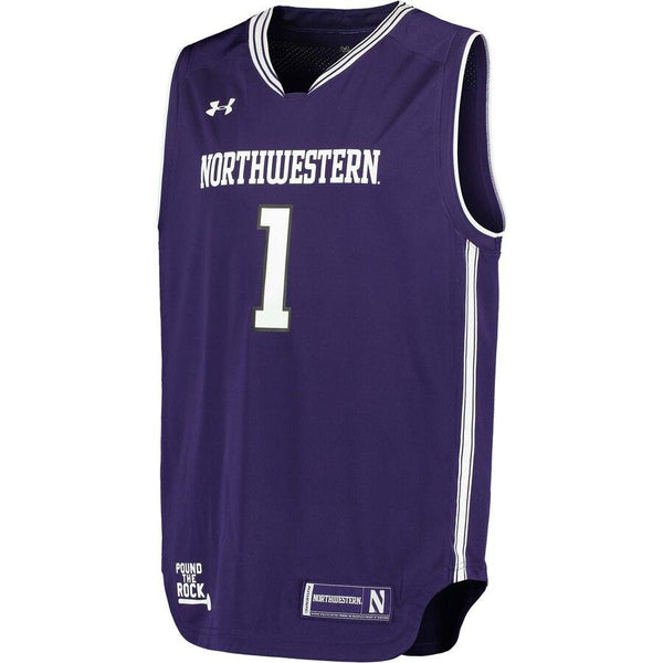 #1 Northwestern Wildcats Under Armour Replica Basketball Performance Jersey - Purple 2019
