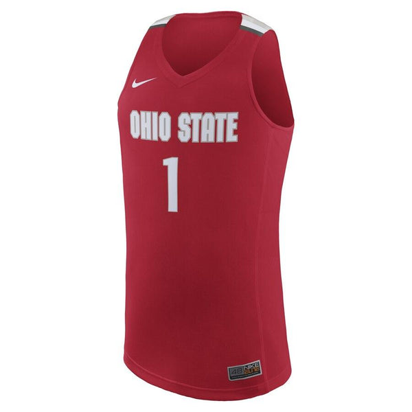 #1 Ohio State Buckeyes College Basketball Replica Jersey – Scarlet 2019