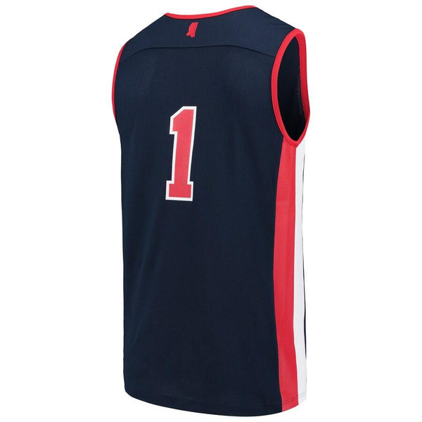 #1 Ole Miss Rebels Team Basketball Jersey – Navy 2019