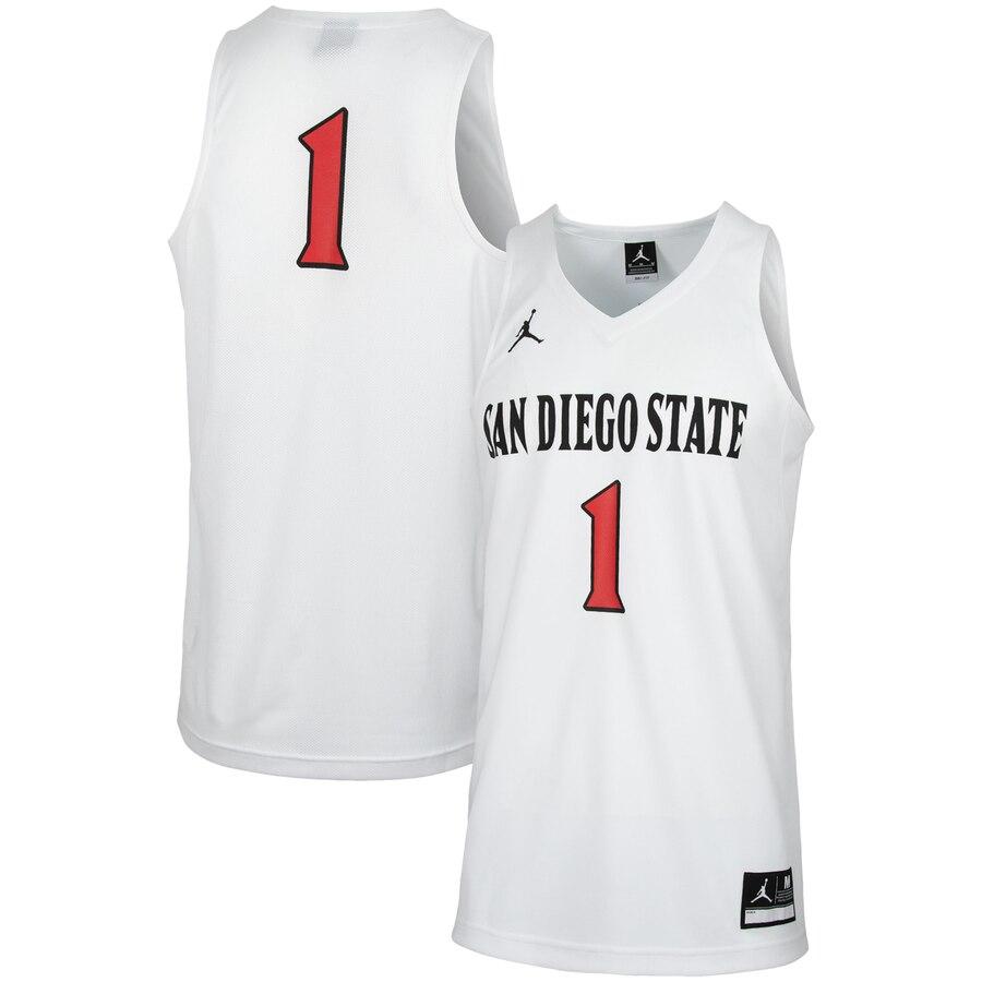 #1 San Diego State Aztecs Jordan Brand Replica Basketball Jersey – 2019