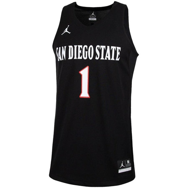 #1 San Diego State Aztecs Jordan Brand Replica Basketball Jersey – Black 2019