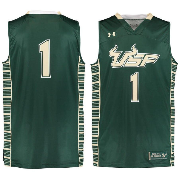 #1 South Florida Bulls Under Armour Male Performance Replica Basketball Jersey - Green 2019