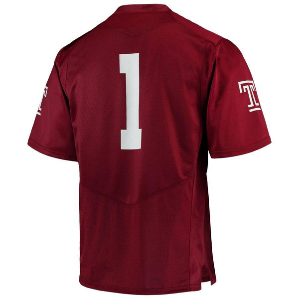 #1 Temple Owls Under Armour Team Replica Football Jersey – Garnet 2019