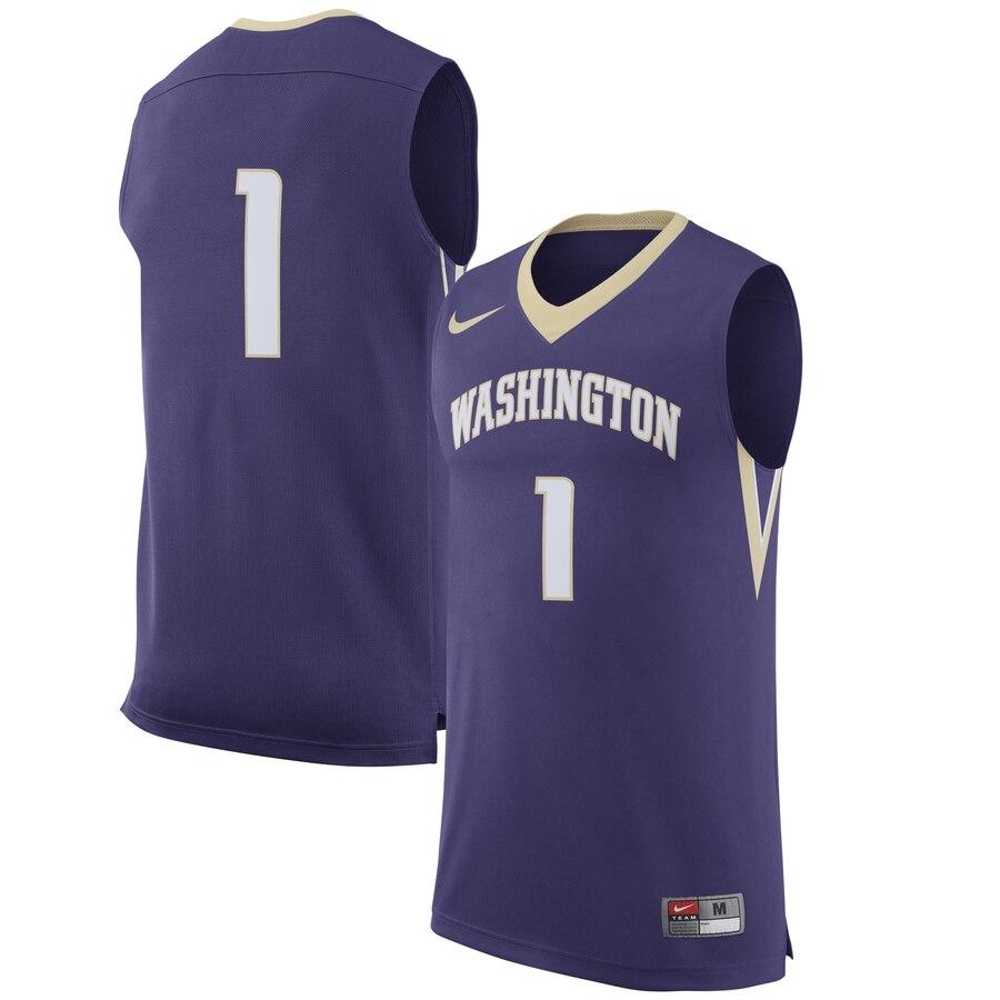 #1 Washington Huskies Replica Basketball Jersey - Purple 2019