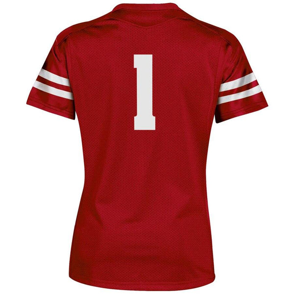 #1 Wisconsin Badgers Under Armour Women's Replica Football Jersey - Red 2019