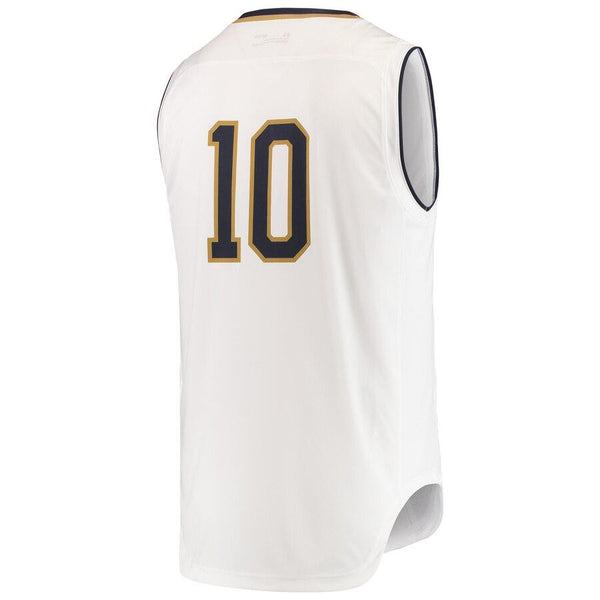 #10 Notre Dame Fighting Irish Under Armour Replica Basketball Jerseys - White 2019