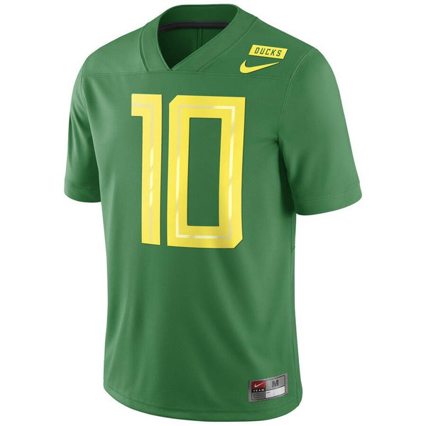 #10 Oregon Ducks Mighty Oregon Game Football Jersey – Apple Green 2019