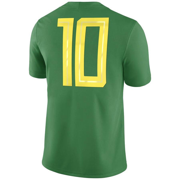#10 Oregon Ducks Mighty Oregon Game Football Jersey – Apple Green 2019