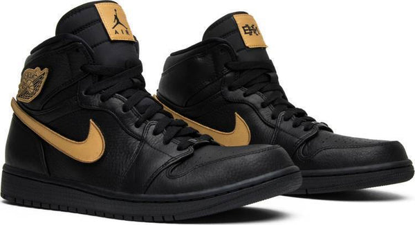 Nike Air Jordan 1 High BMH 2017 Black Gold Shoes Basketball Men Sale Size US 7, 8, 8.5, 9, 10, 11, 12, 13