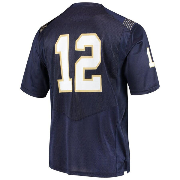 #12 Navy Midshipmen Under Armour Team Replica Football Jersey – Navy 2019