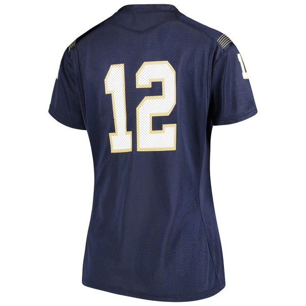 #12 Navy Midshipmen Under Armour Women's Finished Replica Jersey – Navy 2019
