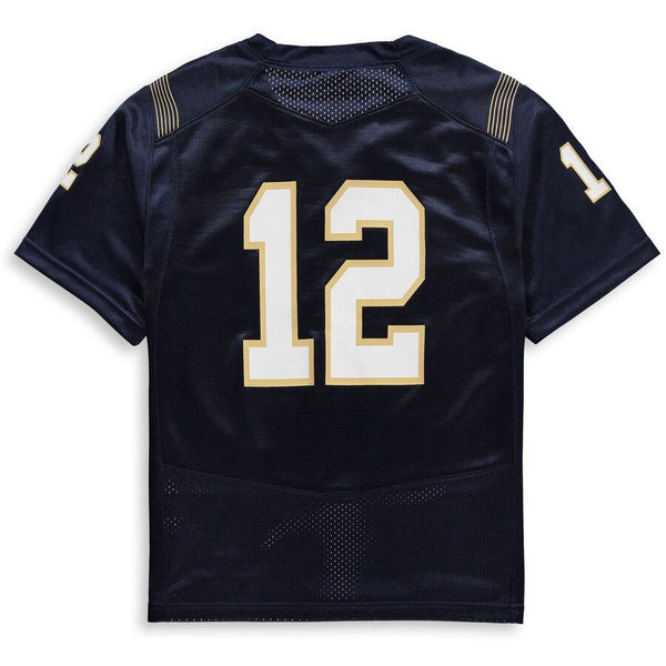 #12 Navy Midshipmen Under Armour Youth Finished Replica Jersey – Navy 2019