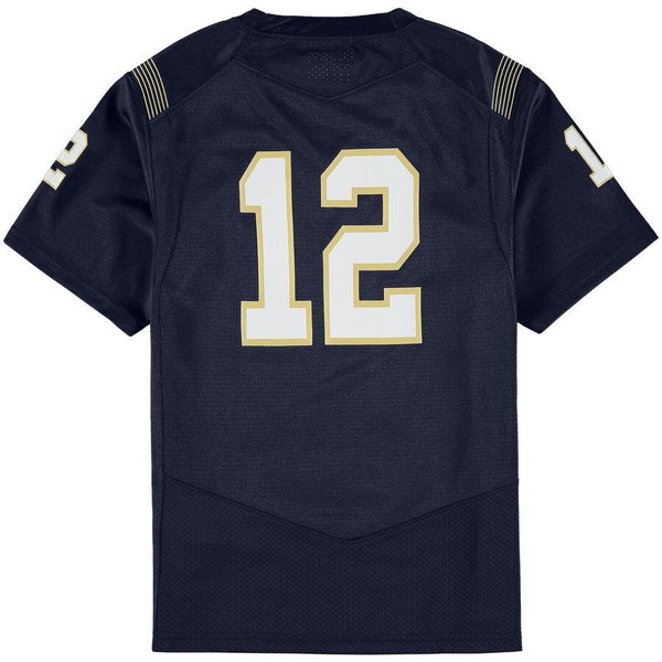 #12 Navy Midshipmen Under Armour Youth Premier Performance Jersey - Navy 2019