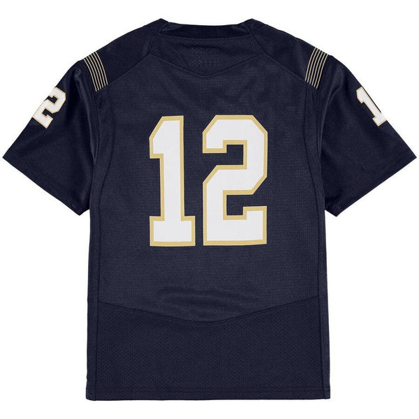 #12 Navy Midshipmen Under Armour Youth Replica Performance Football Jersey – Navy 2019