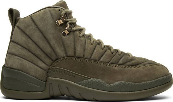 PSNY x Air Jordan 12 Retro 'Milan' Olive Shoes Basketball Men Sale Size US 7 - 13