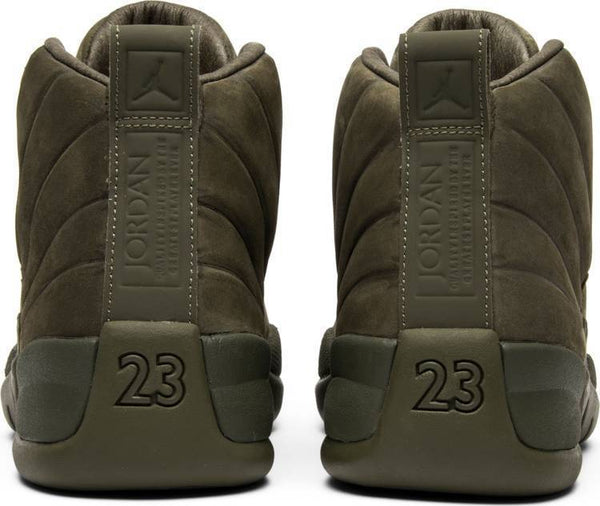 PSNY x Air Jordan 12 Retro 'Milan' Olive Shoes Basketball Men Sale Size US 7 - 13