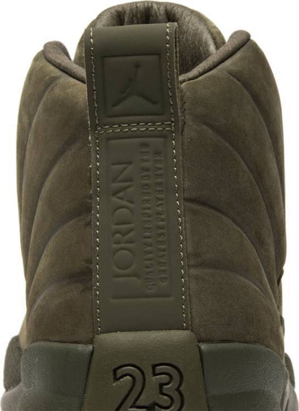 PSNY x Air Jordan 12 Retro 'Milan' Olive Shoes Basketball Men Sale Size US 7 - 13