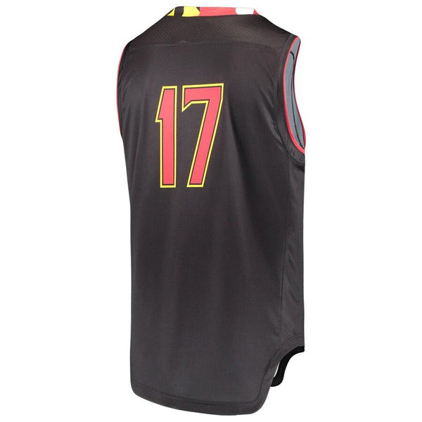 #17 Maryland Terrapins Under Armour Replica Performance Basketball Jersey – Black 2019